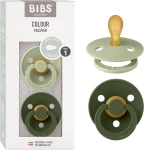 BIBS COLOUR chupetes calmantes 2pack caucho 0-6meses SIMÉTRICOS