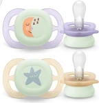 PHILIPS AVENT Ultra Start chupetes x 2 0-2m NOCHE brilla en la oscuridad
