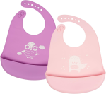 VICLOON babero de silicona con bolsillo x2 6m+