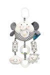 SENSILLO Colgante para Cochecito con Mordedor y Sonajero BLACK&WHITE