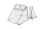 CARETERO funda para lluvia para cochecitos gemelares de paseo