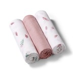 BABYONO Pañales de bambú muselina 70x70cm x3